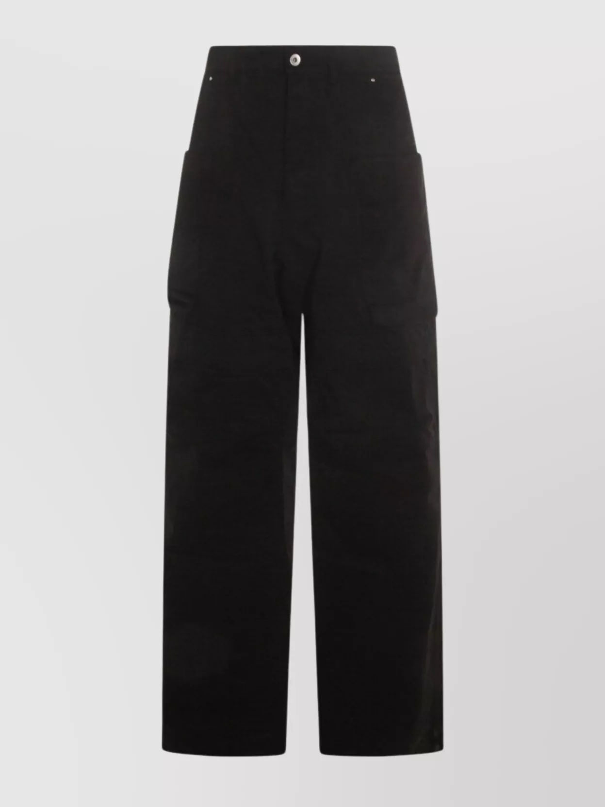 Rick Owens Drkshdw High Waist Wide Leg Trousers With Pockets In Black