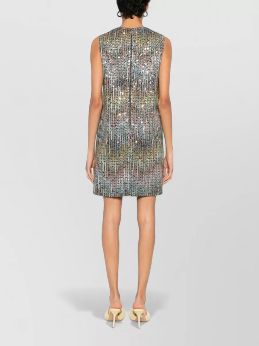 Missoni Metallic Sleeveless Cutout Mini Dress