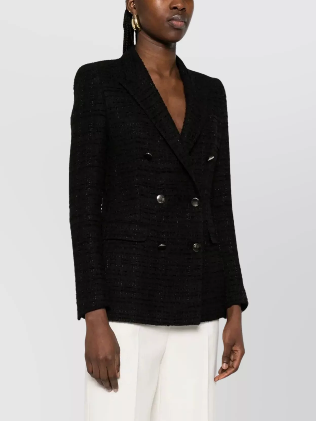 Tagliatore Double-Breasted Jacket Featuring Button Detailing