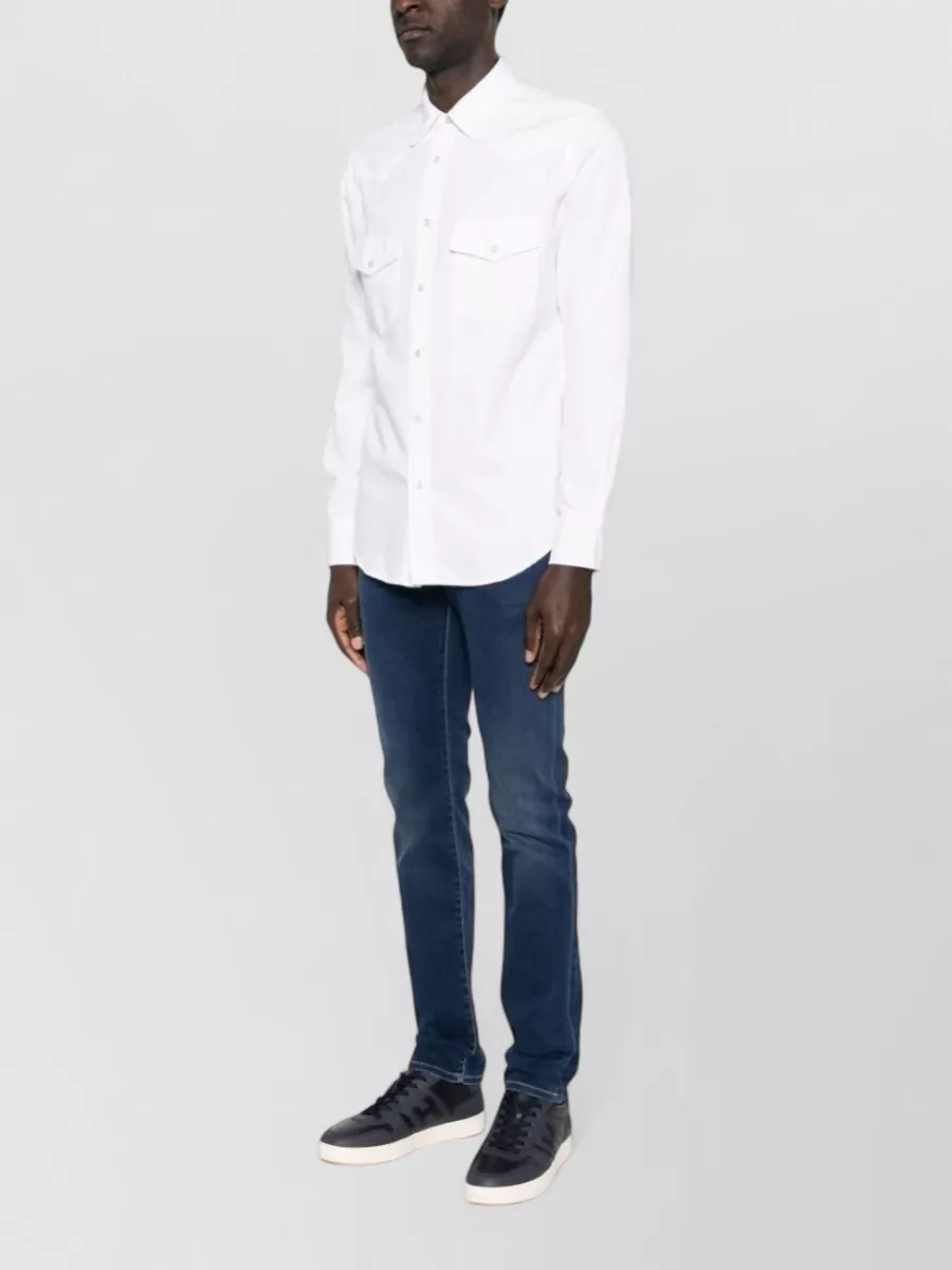 Jacob Cohen Cotton Blend Shirt Long Sleeves Collar