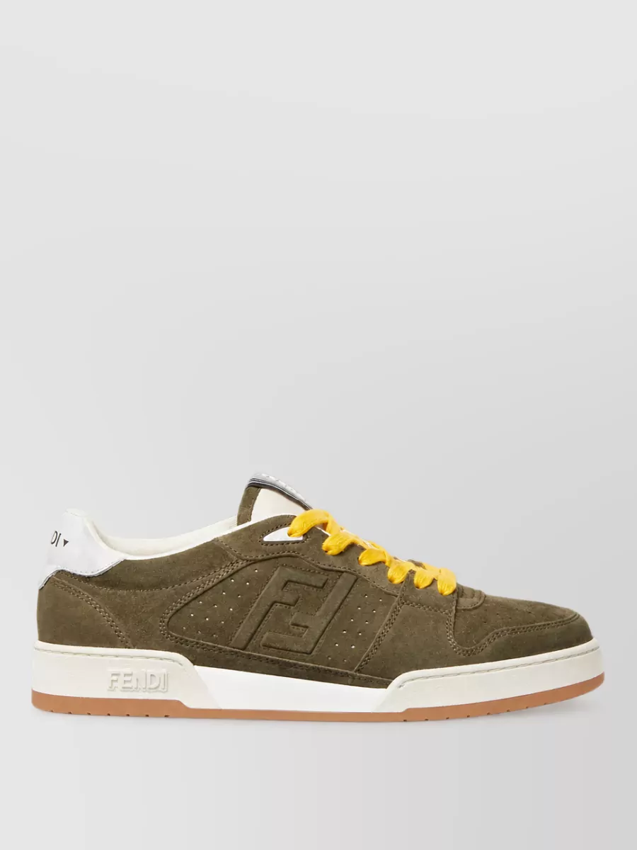 Fendi suede leather sneakers
