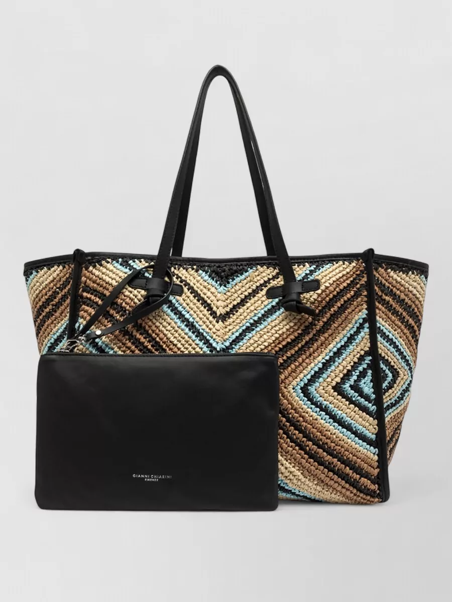 Gianni Chiarini Marcella Tote Bag Dual Handles Woven Design