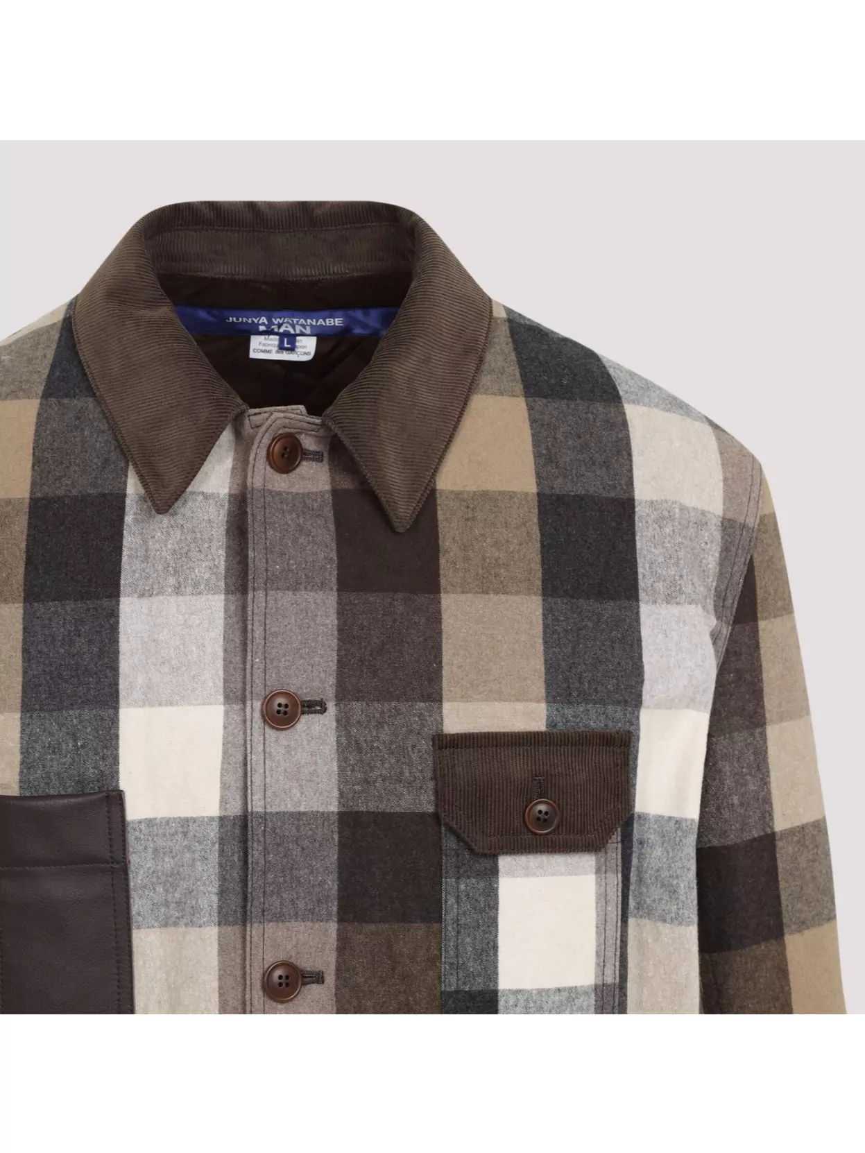 Junya Watanabe Long-sleeved Checked Shirt In Multi