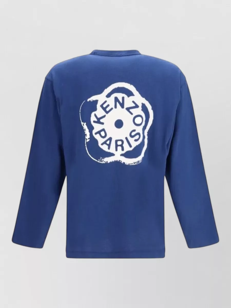 Kenzo Long-Sleeve Logo-Print Cotton T-Shirt