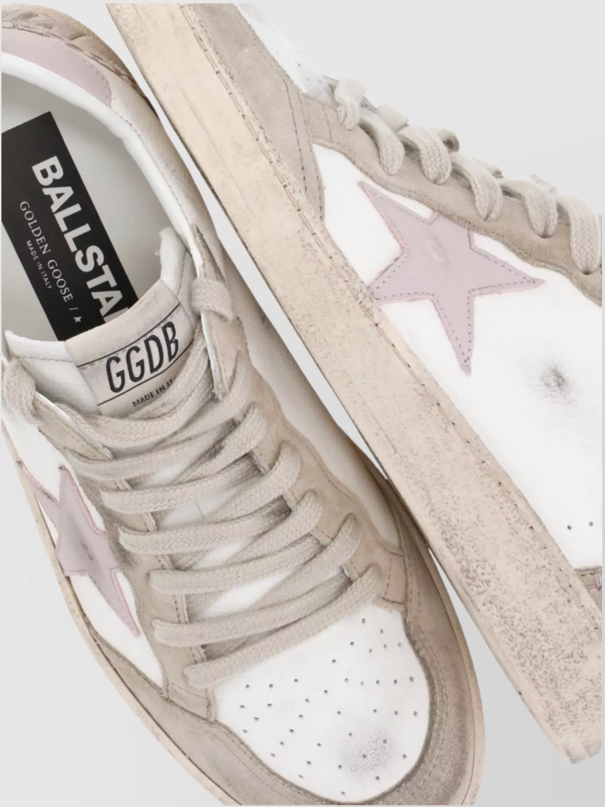 Golden Goose Low Top Sneakers Featuring Perforated Upper