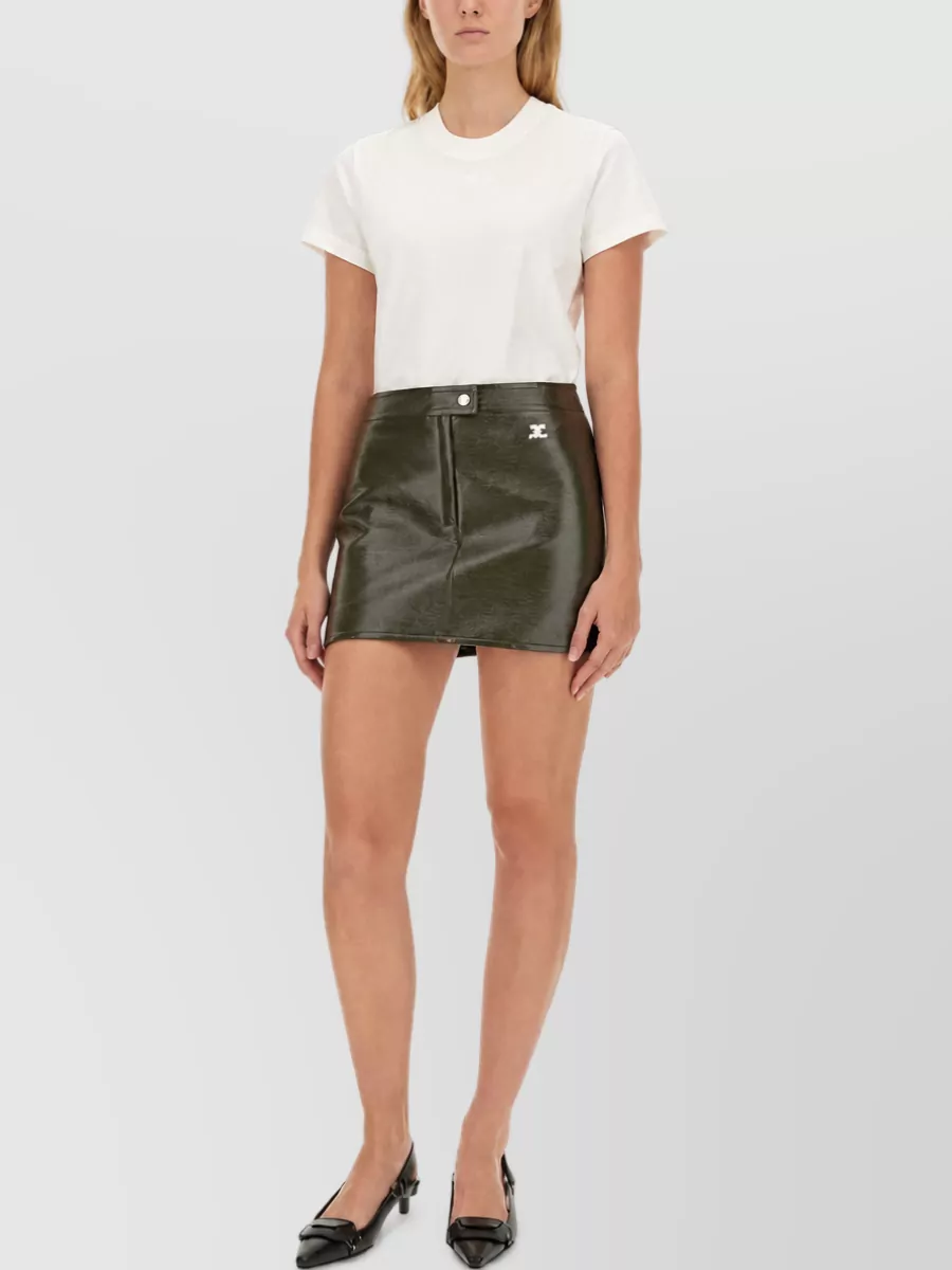 Courrèges Cotton High-Rise Mini Skirt