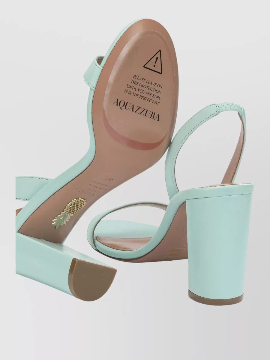 Aquazzura Leather Block Heel Sandals