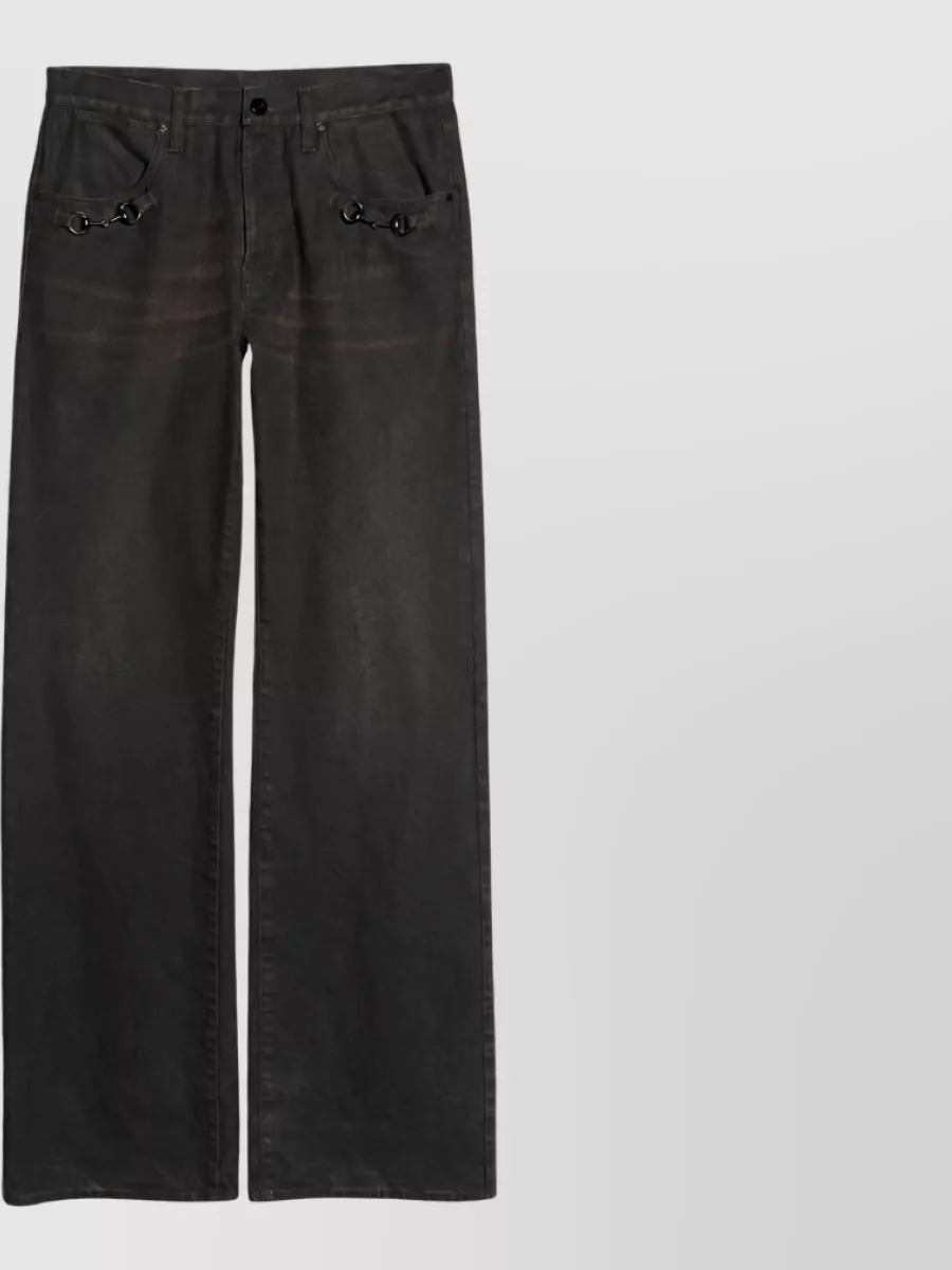 Gucci denim low-rise flared jeans
