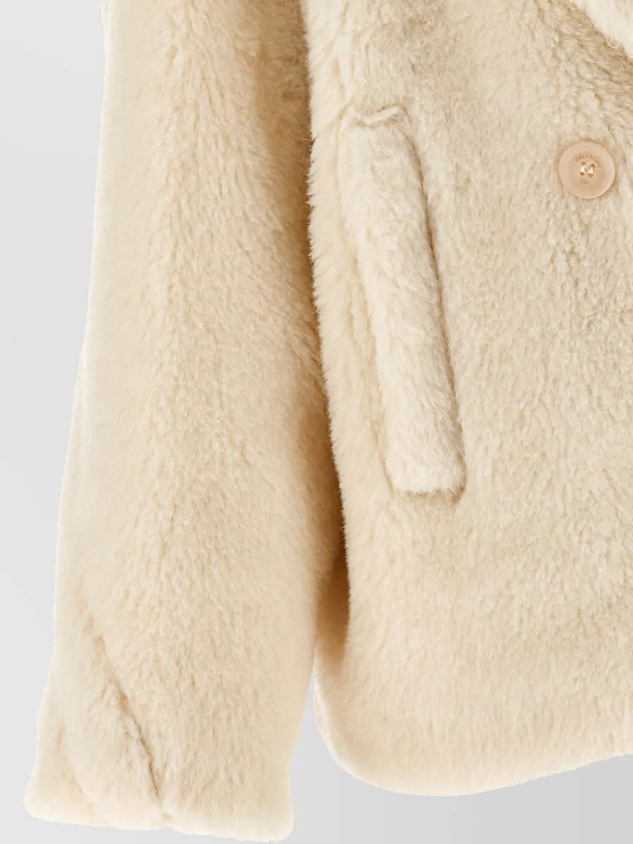 Max Mara Silk Teddy Double-Breasted Coat