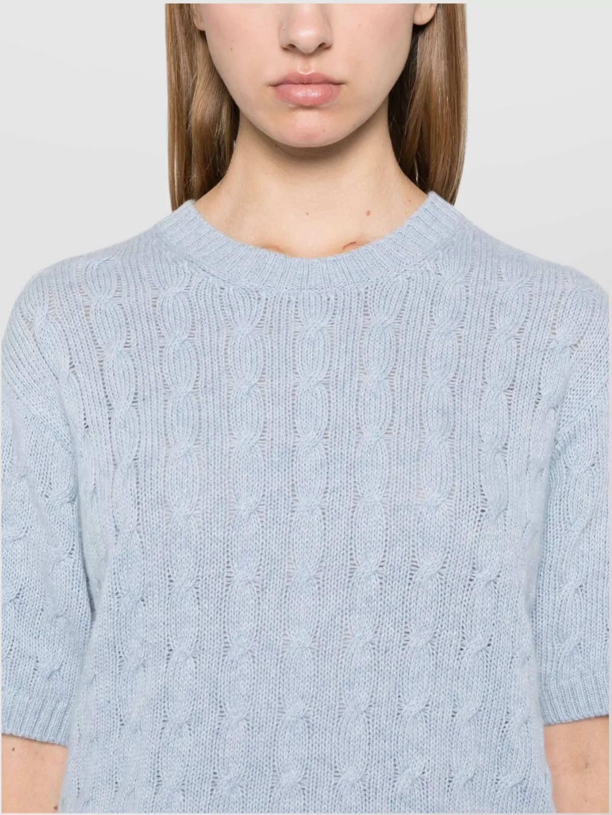 Prada Cashmere Crew Neck Knit Top