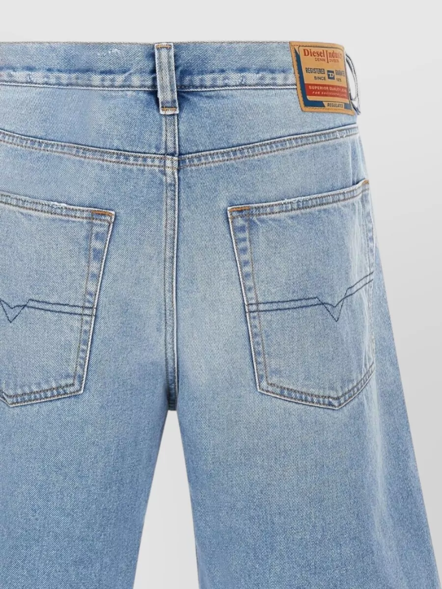 Diesel Distressed Cotton Chino Shorts