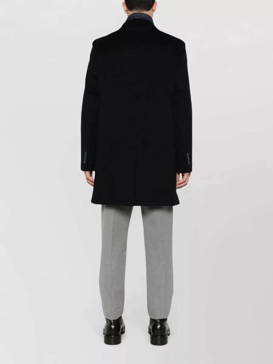 Herno Long Single Breasted Coat Pockets
