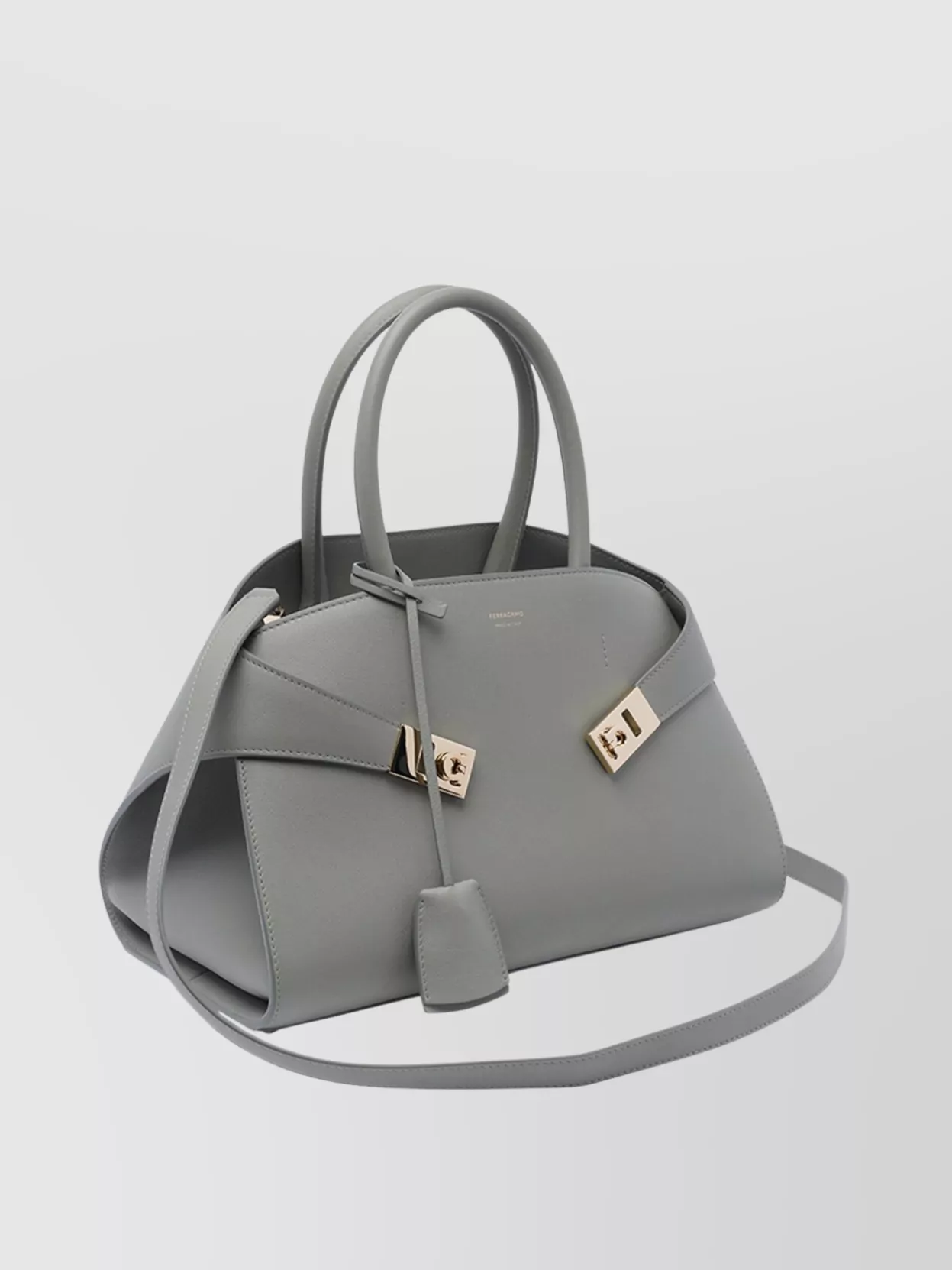 Ferragamo Tote Bag Structured Detachable Strap In Brown