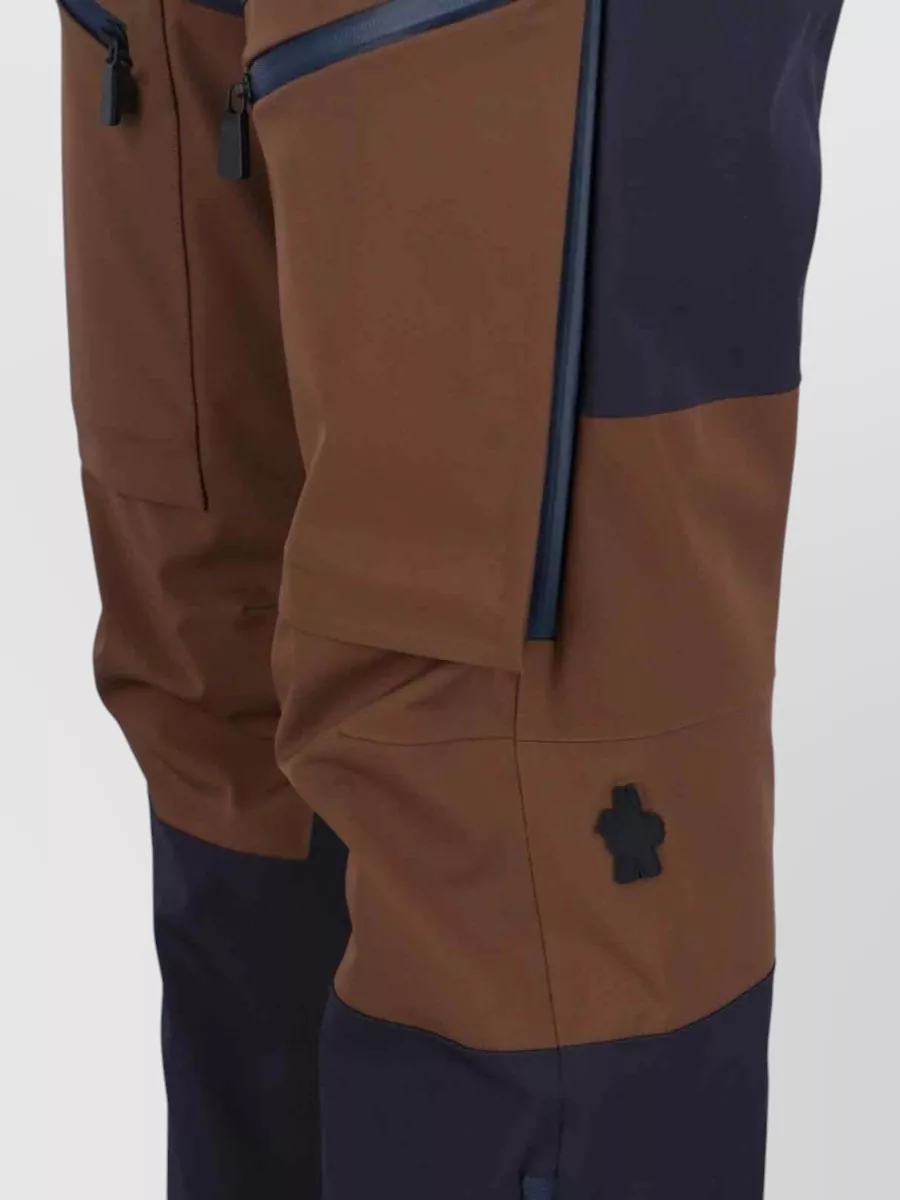 Moncler Grenoble Block Design Trousers Adjustable Straps Waistband
