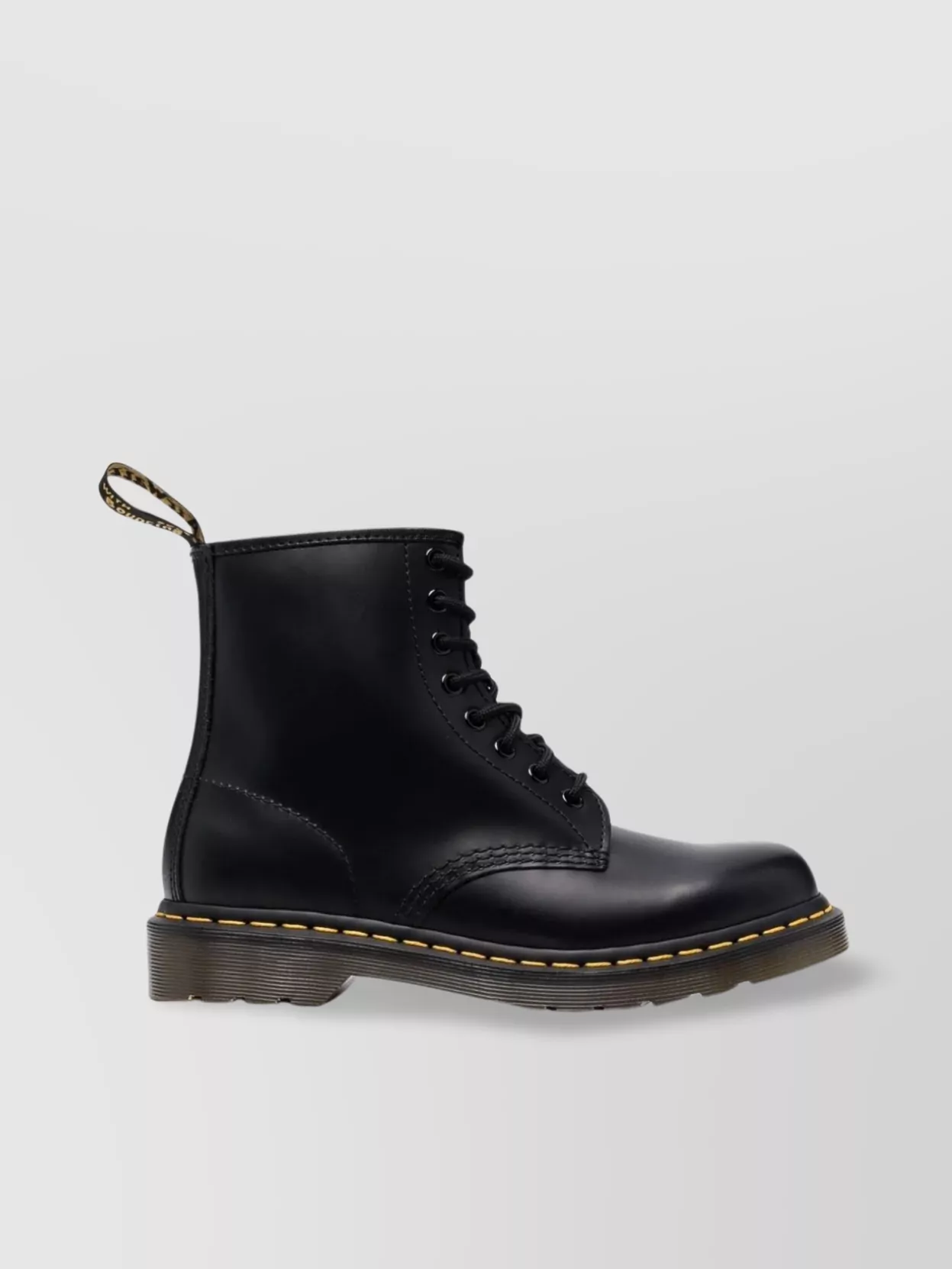 Shop Dr. Martens' Iconic Round Toe Rubber Sole Boots In Black