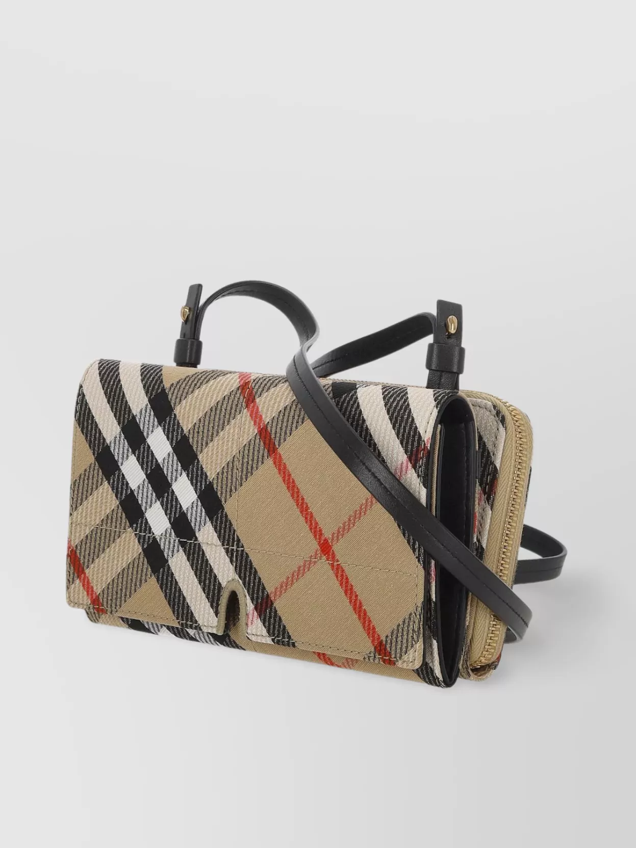 Burberry Foldover Checkered Crossbody Bag