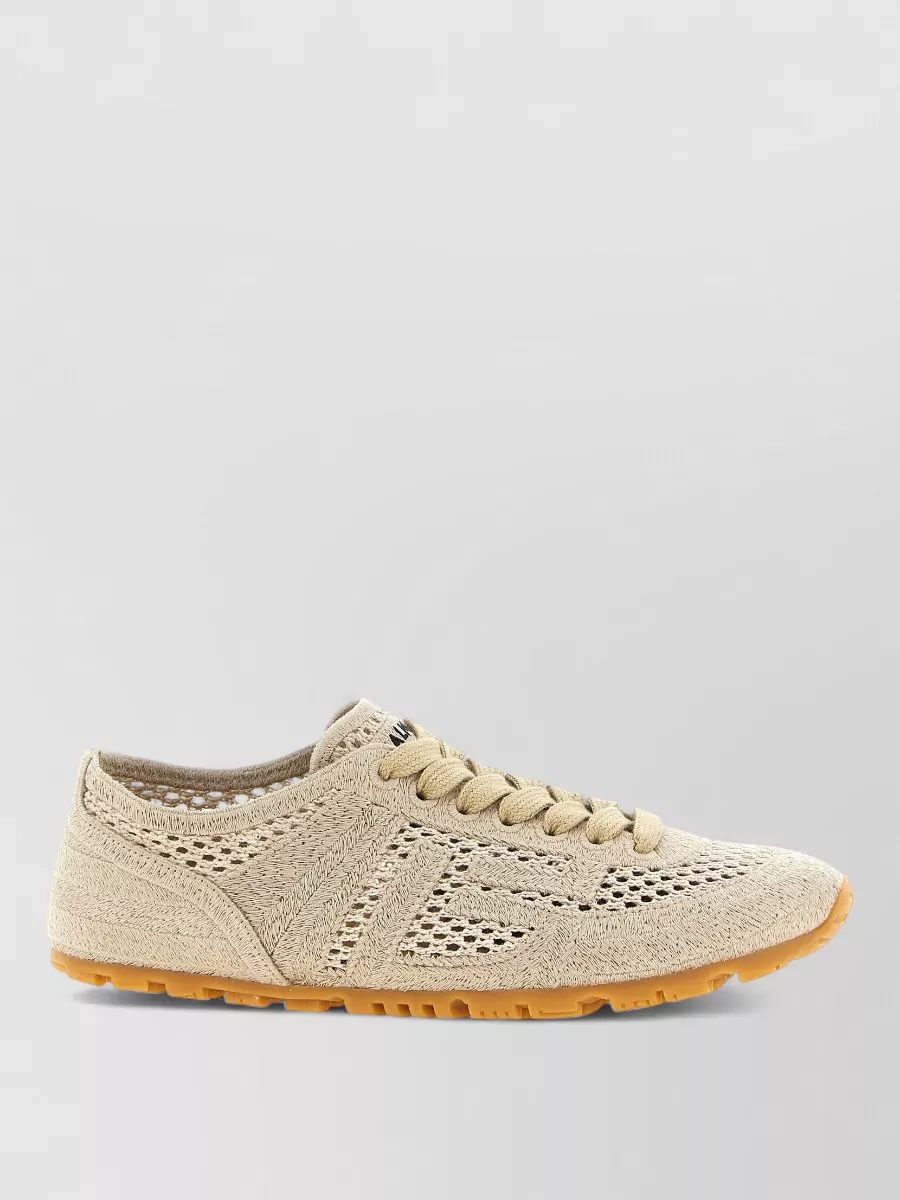 Balmain Macramé Lace-Up Sneakers