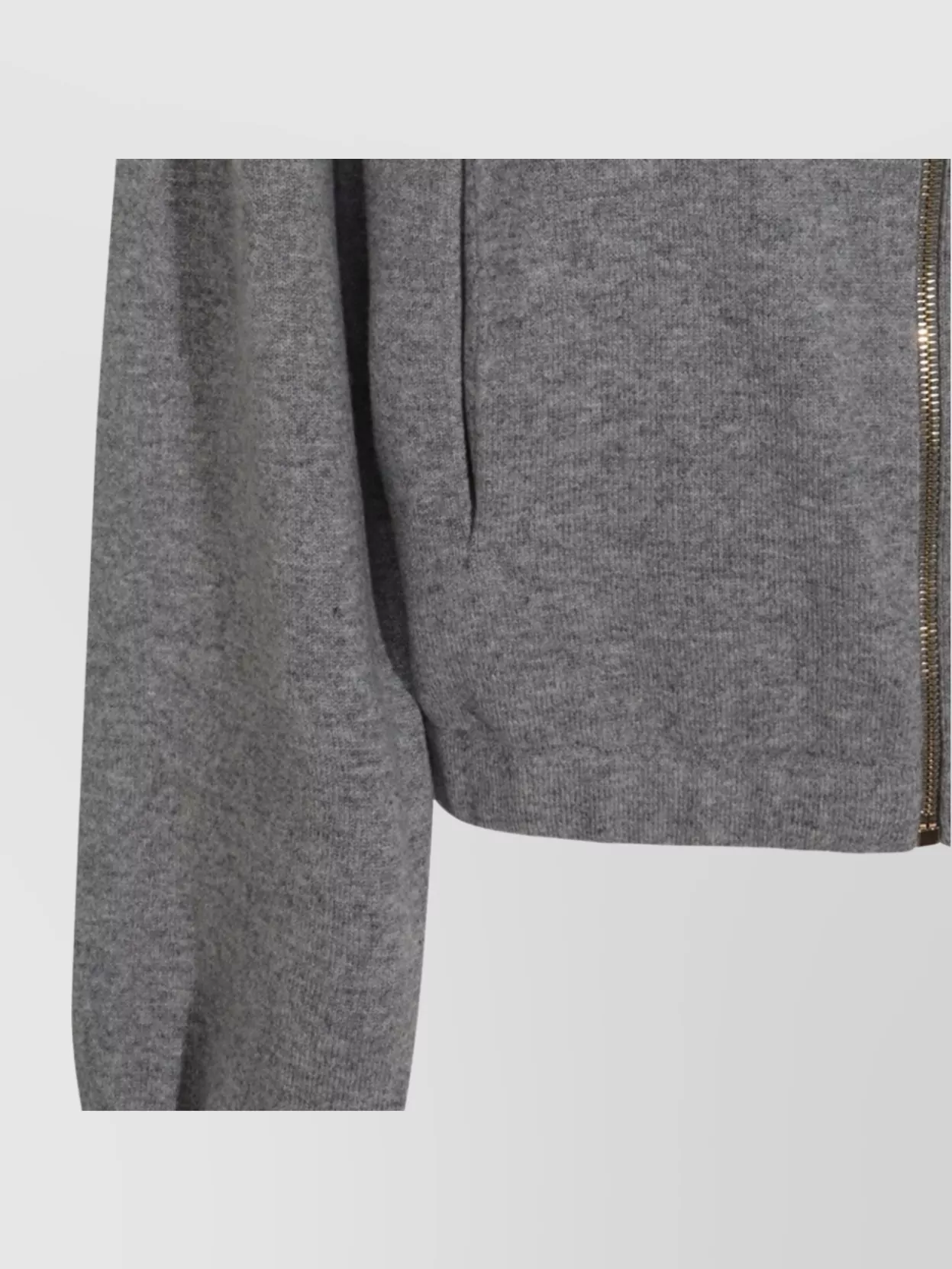 Fabiana Filippi Casual Jacket With Elastic Hem And Side Pockets In Gray