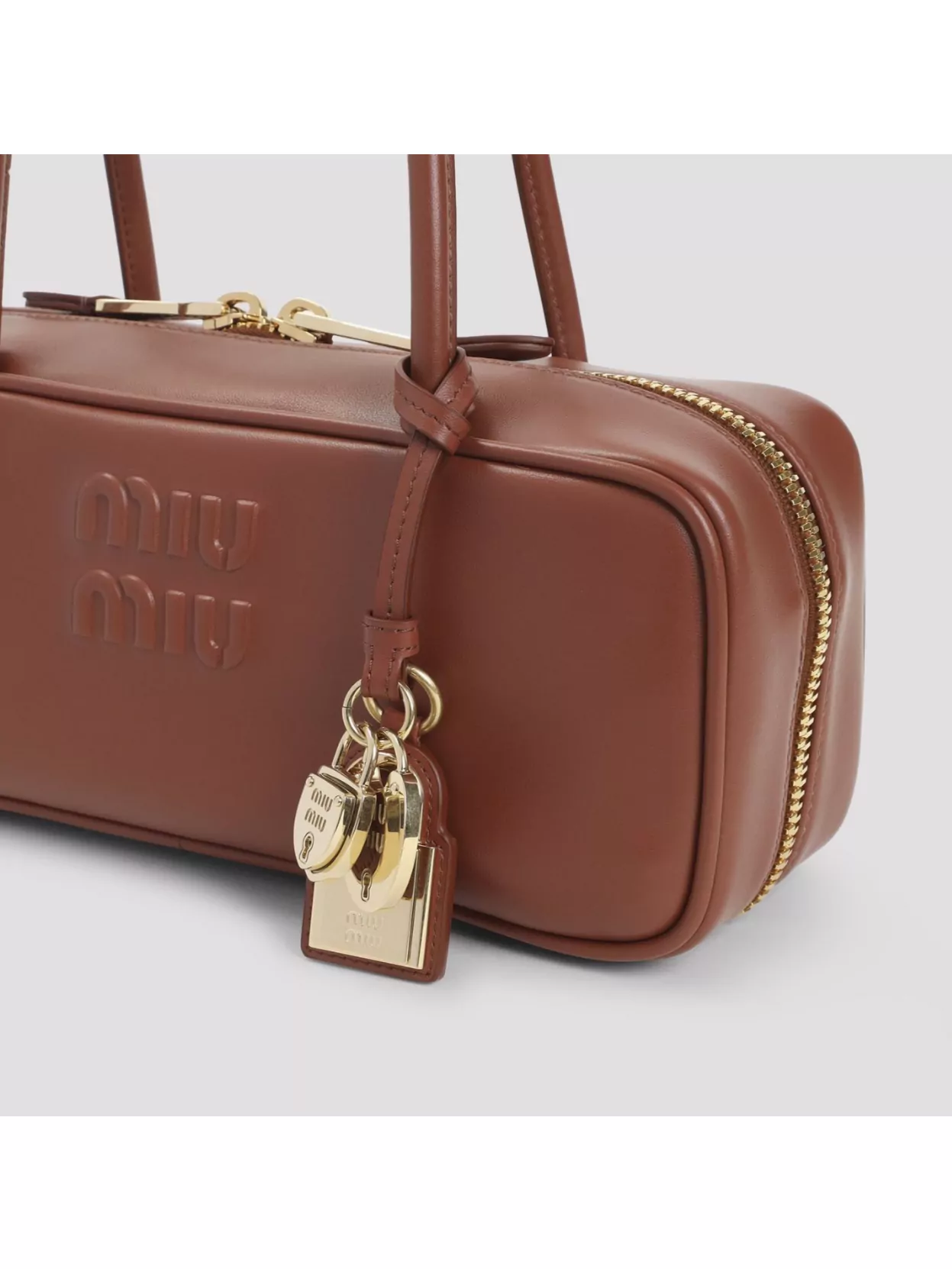 Miu Miu Leather Shoulder Bag Keychain Detail