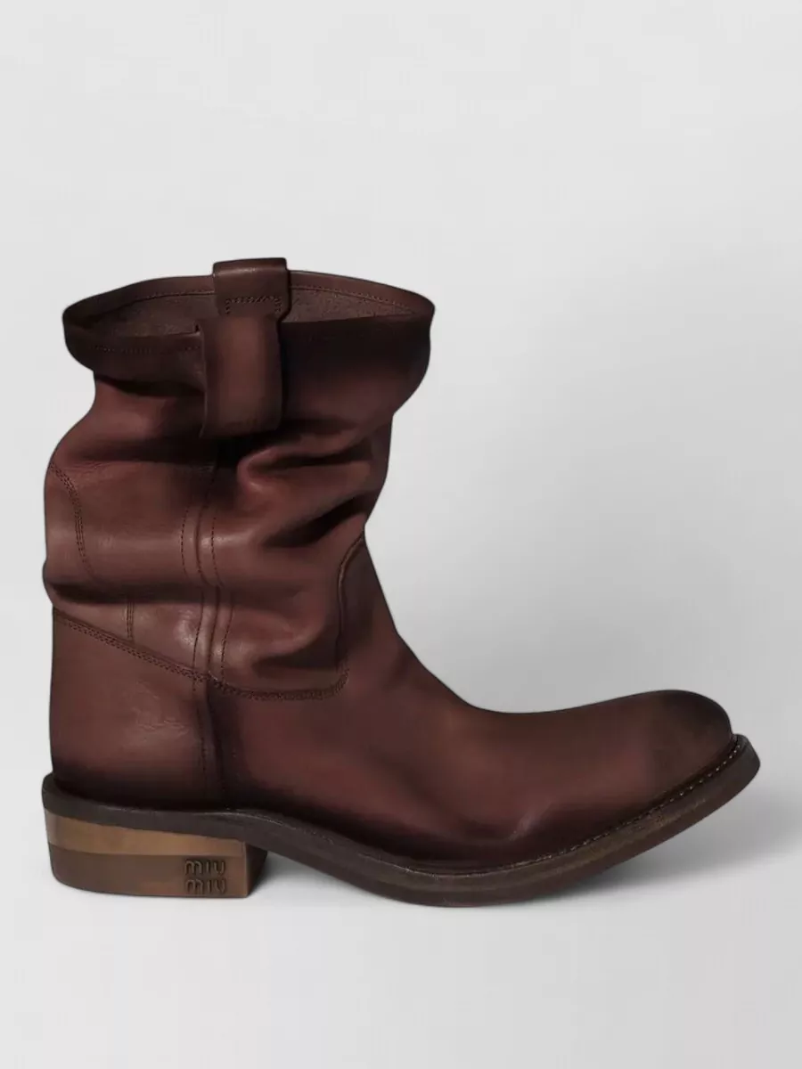 Miu Miu Leather Ankle Boots