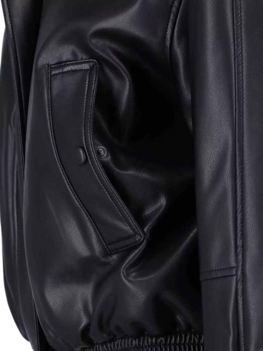 Low Classic Synthetic Leather Coat