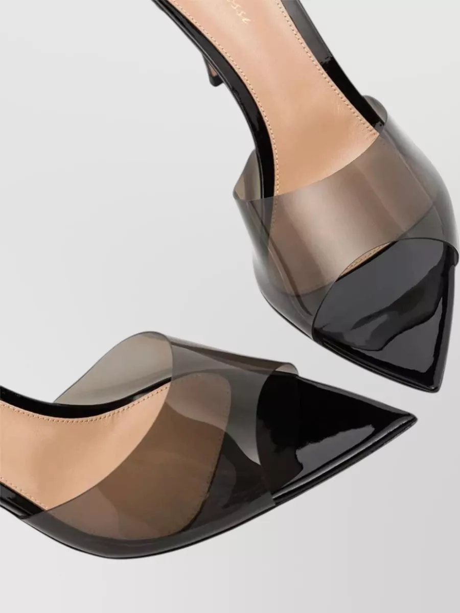 Gianvito Rossi Leather Clear-Strap Mules