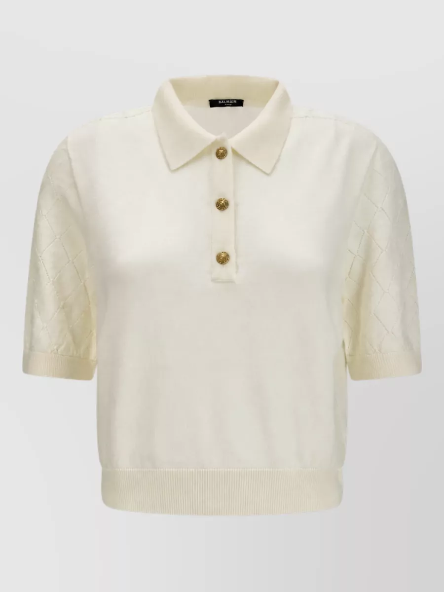 Balmain wool polo top