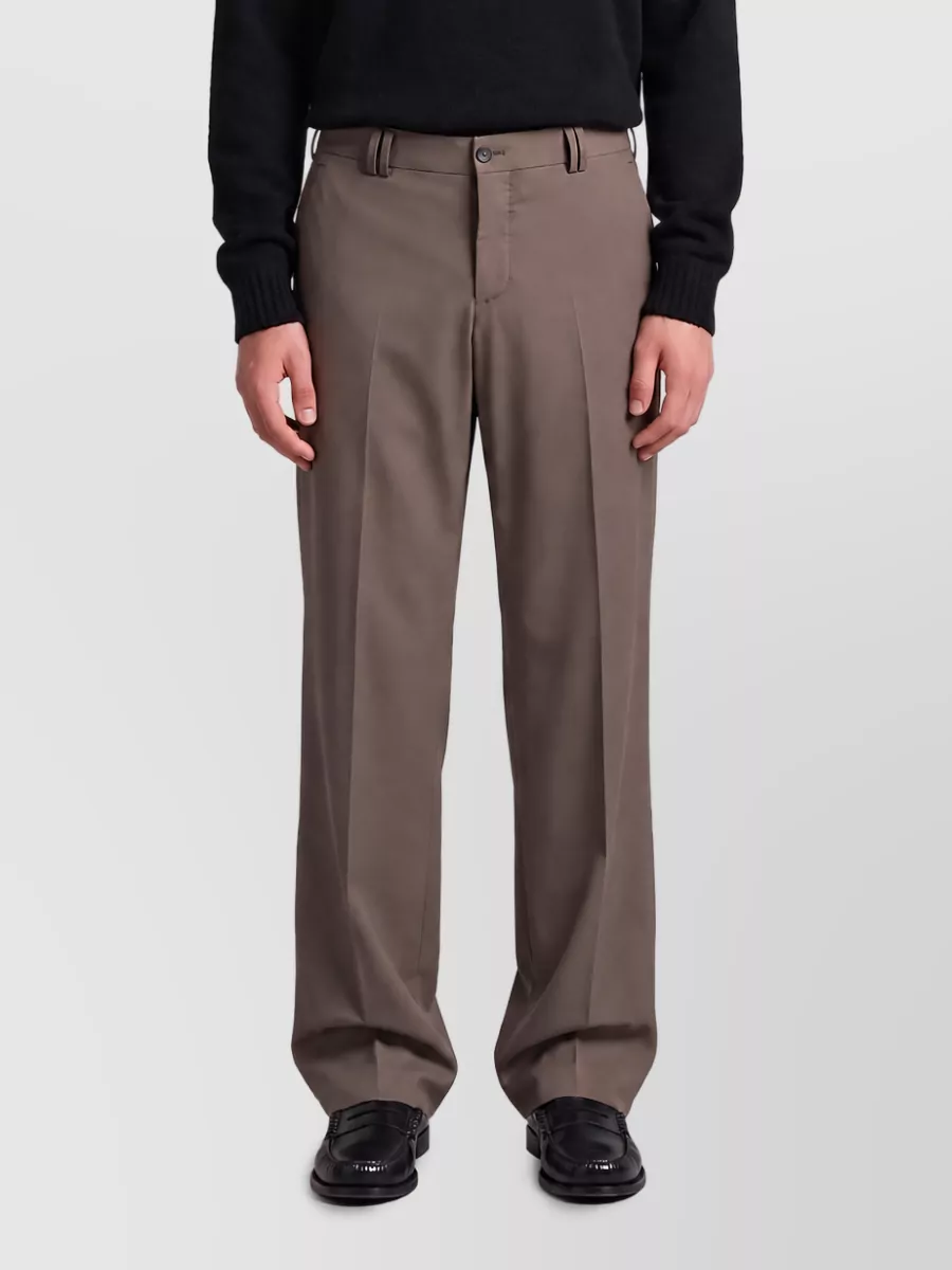 Pt Torino virgin wool mid-rise soft-leg tailored trousers