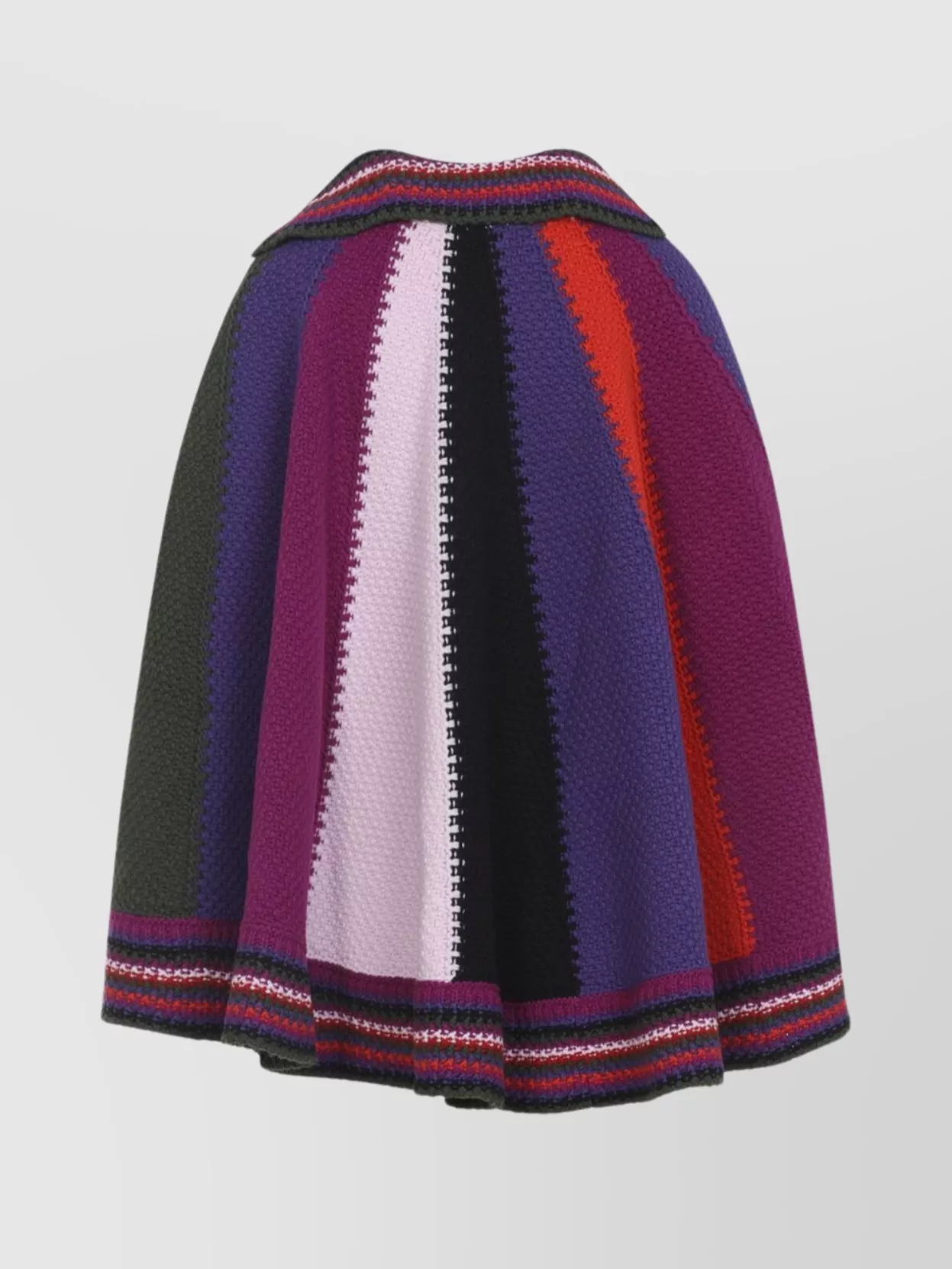 Pucci Stylish Knit Cape With Collar And Hem In Multi