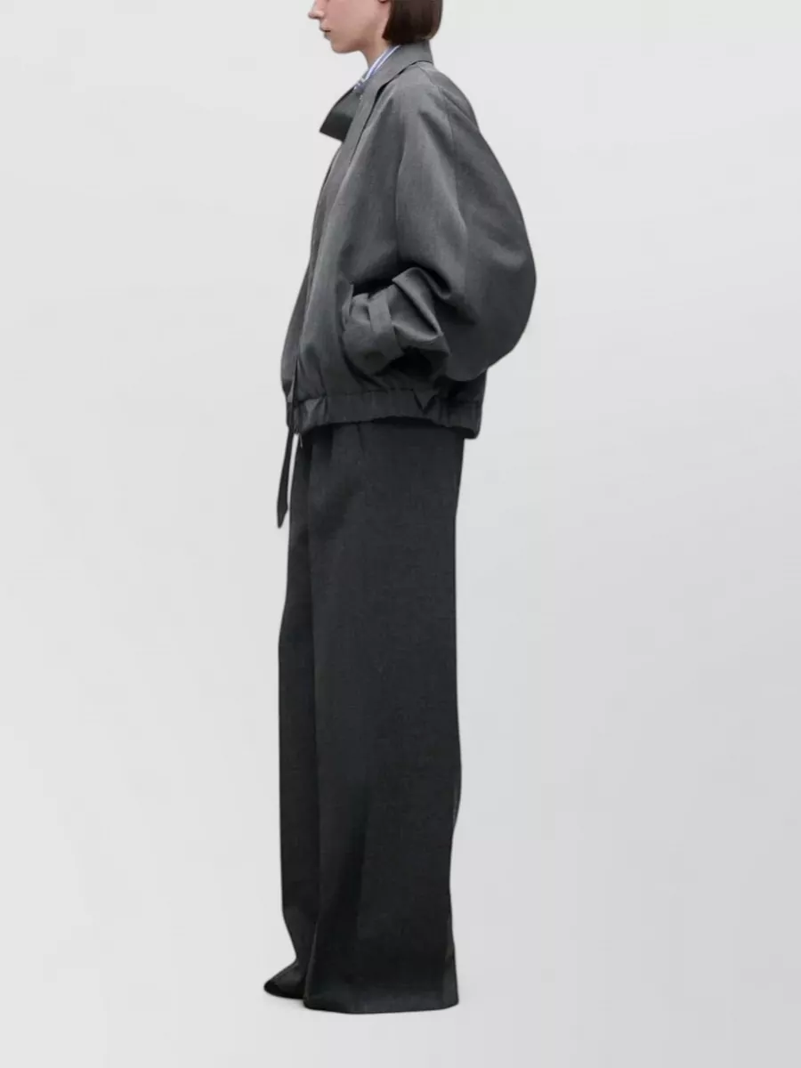 Victoria Beckham Virgin Wool Scarf Bomber Jacket