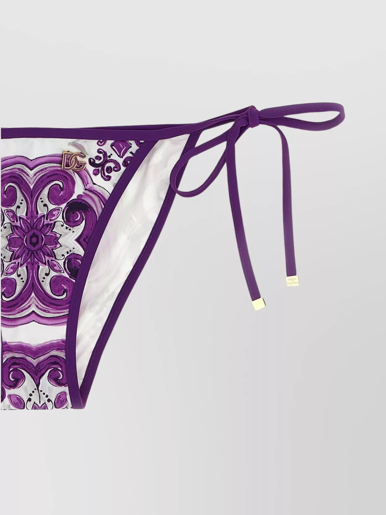 Dolce&Gabbana Tie-Side Halter Neck Bikini With Gold-Tone Hardware