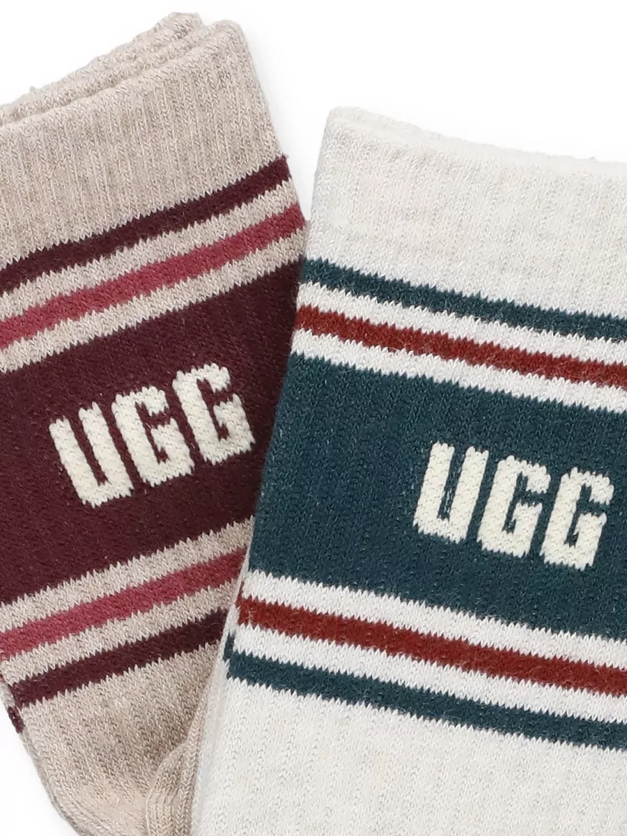 Ugg Striped Logo Socks
