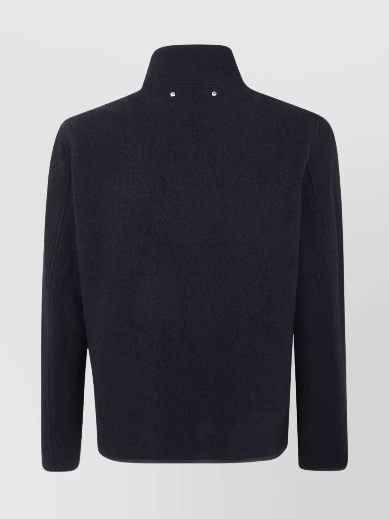 Paul Smith Minimalist Black Jacket With High Collar In Black