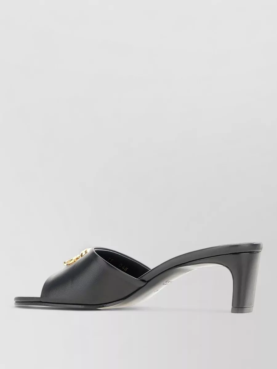 Gucci Leather Square-Toe Mules