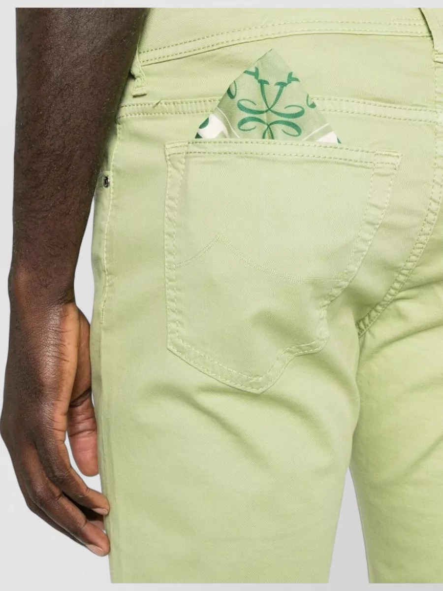 Jacob Cohen Straight Leg Trousers Five Pocket Belt Loops