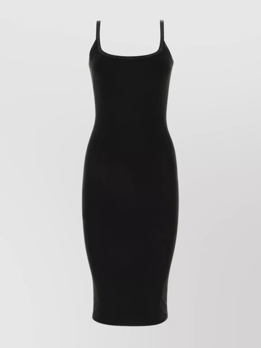 Shop Alexander Wang Fitted Sleeveless Midi Dress In Black