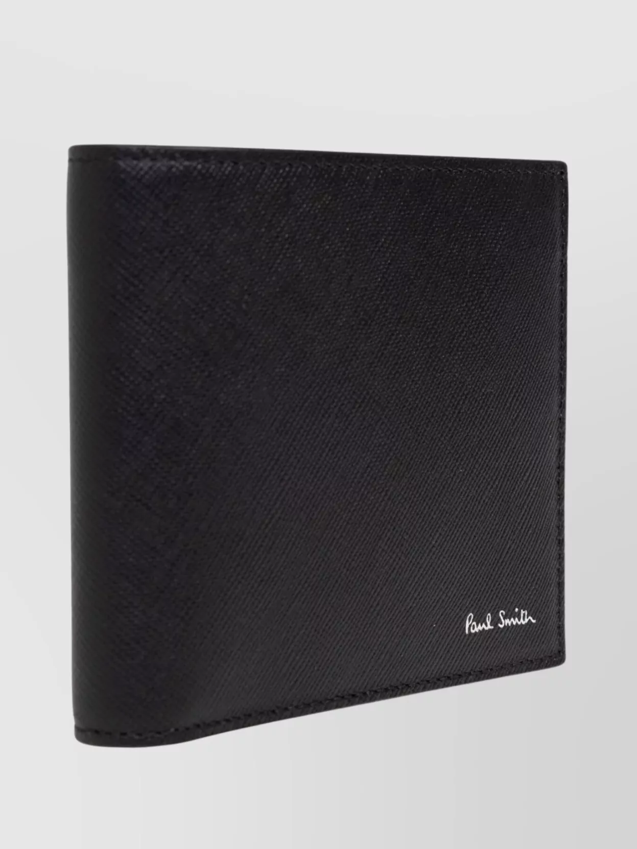 Paul Smith Signature Stripe Balloon Leather Wallet In Black