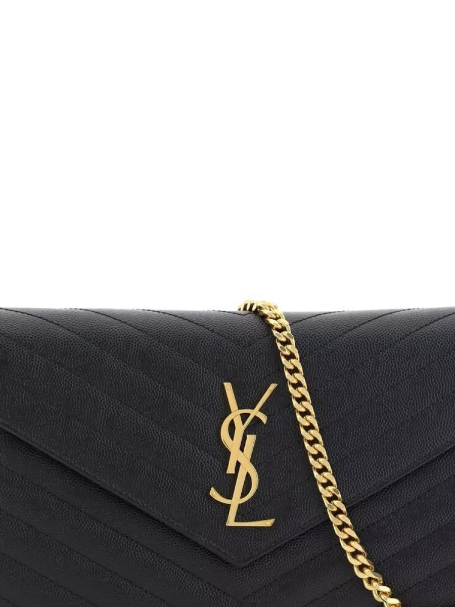 Saint Laurent Cassandre Leather Clutch Bag