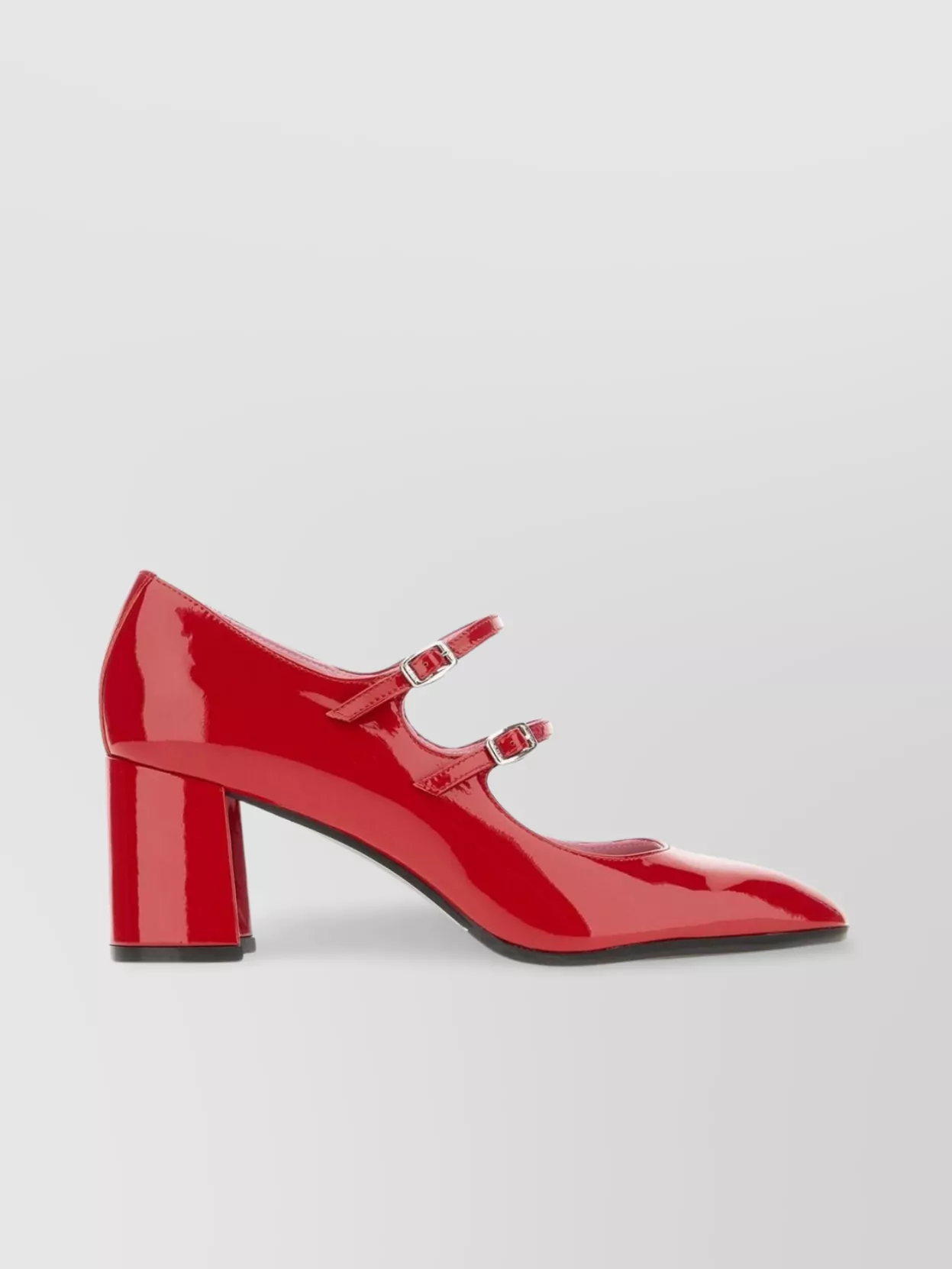 CAREL ALICE DOUBLE STRAP LEATHER PUMPS 