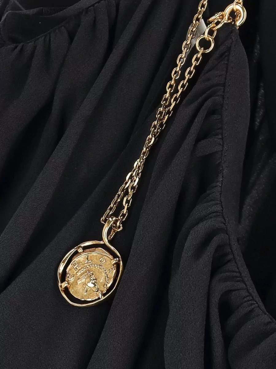 Chloé Knee Length Dress Gold Chain Straps