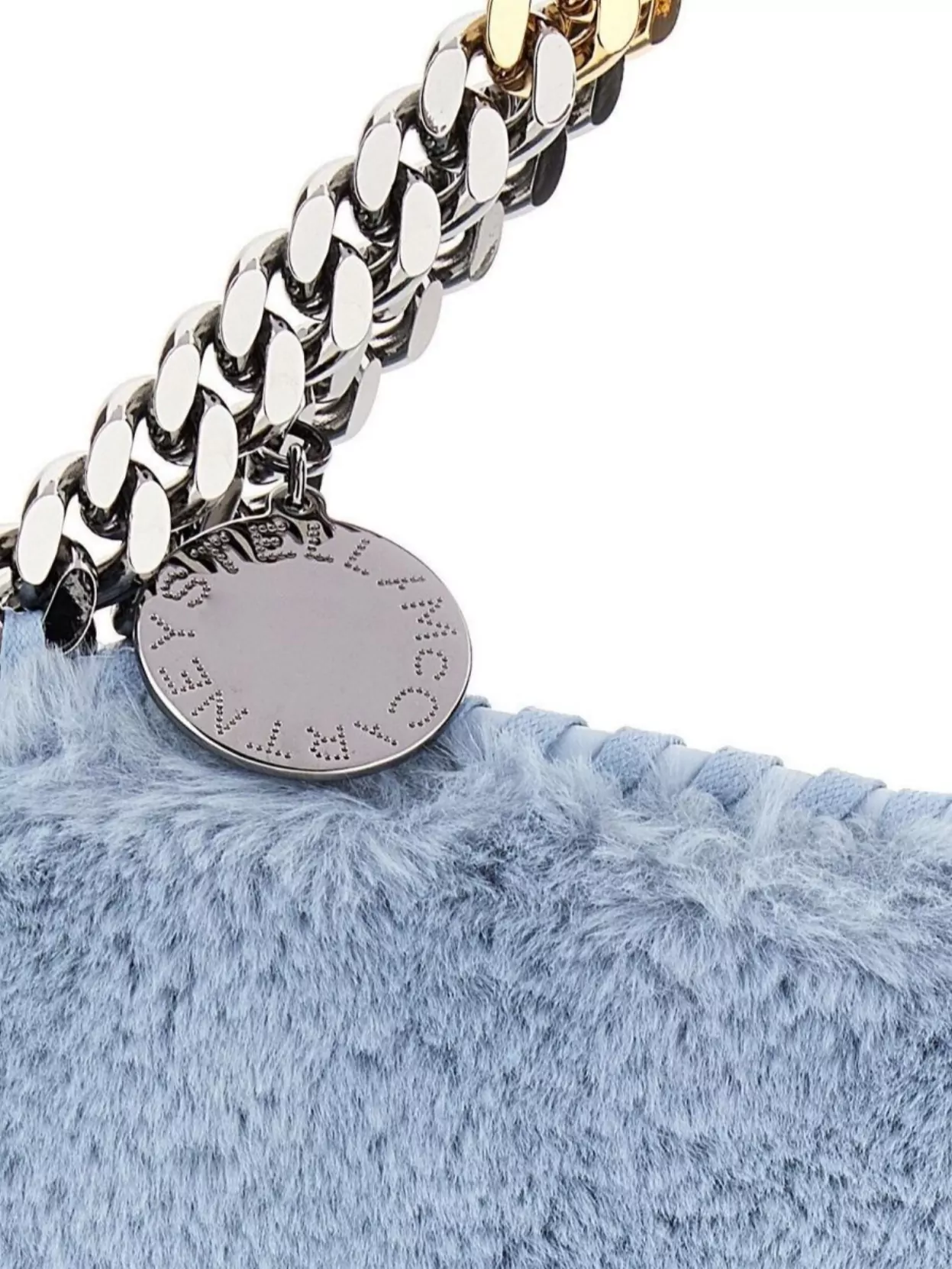 Shop Stella Mccartney Synthetic Fur Falabella Tote Bag
