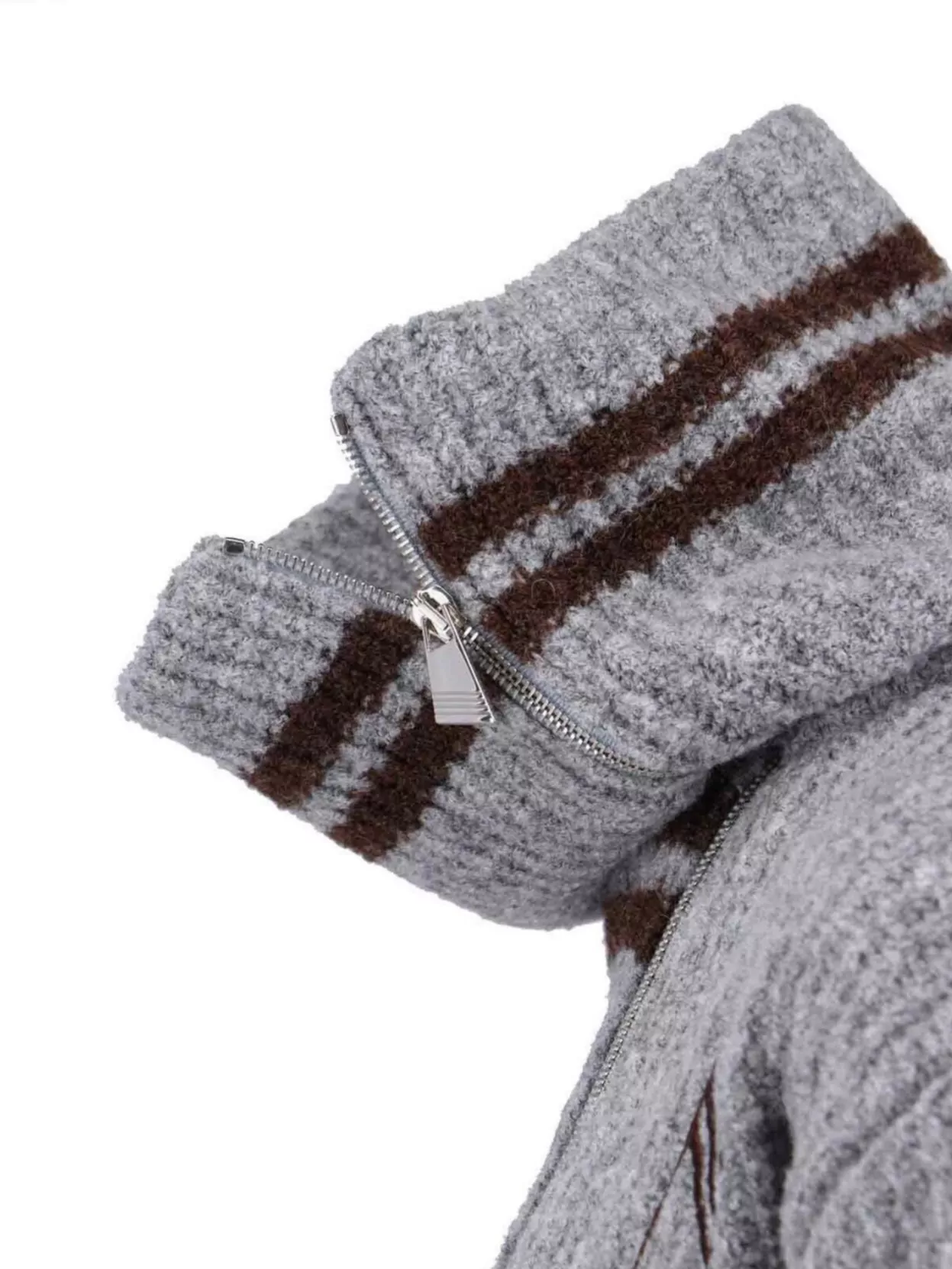 The Attico Striped Knitwear With High Collar And Long Sleeves