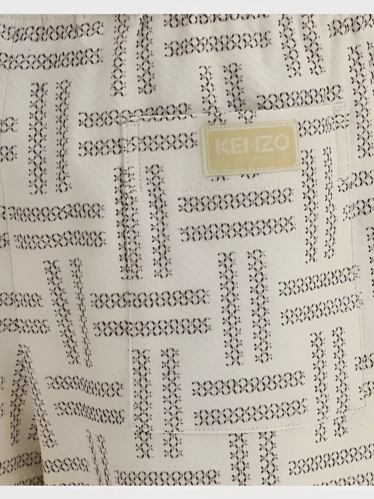 Kenzo Geometric Pattern Elastic Waistband Shorts