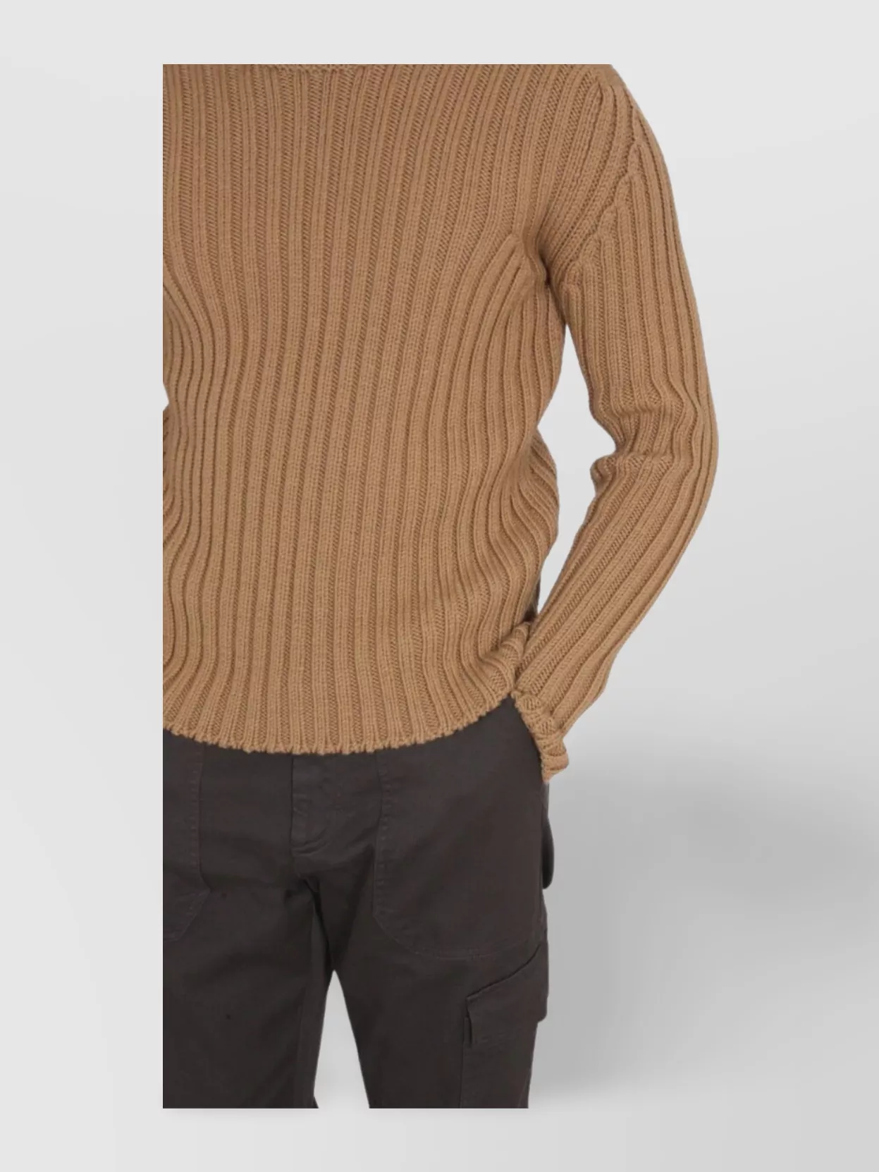 Ten C Ribbed Turtleneck Sweater Long Sleeves