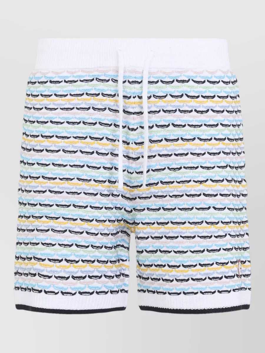 Casablanca Cotton Openwork Knit Relaxed-Fit Swim Shorts