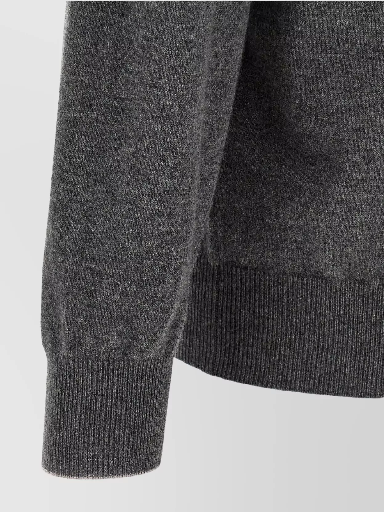 Brunello Cucinelli Cashmere Crew Neck Sweater With Ribbed Cuffs And Hem