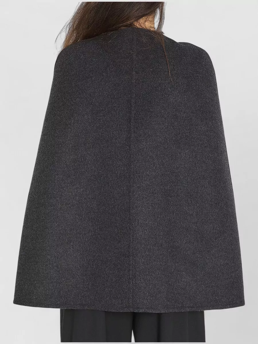 Gucci Long Cape Wool Silk Reversible Buckle