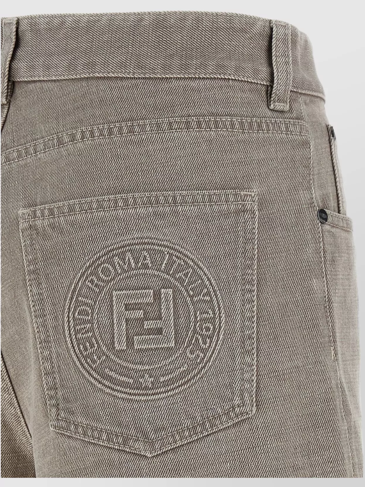 Fendi Grey Denim Shorts