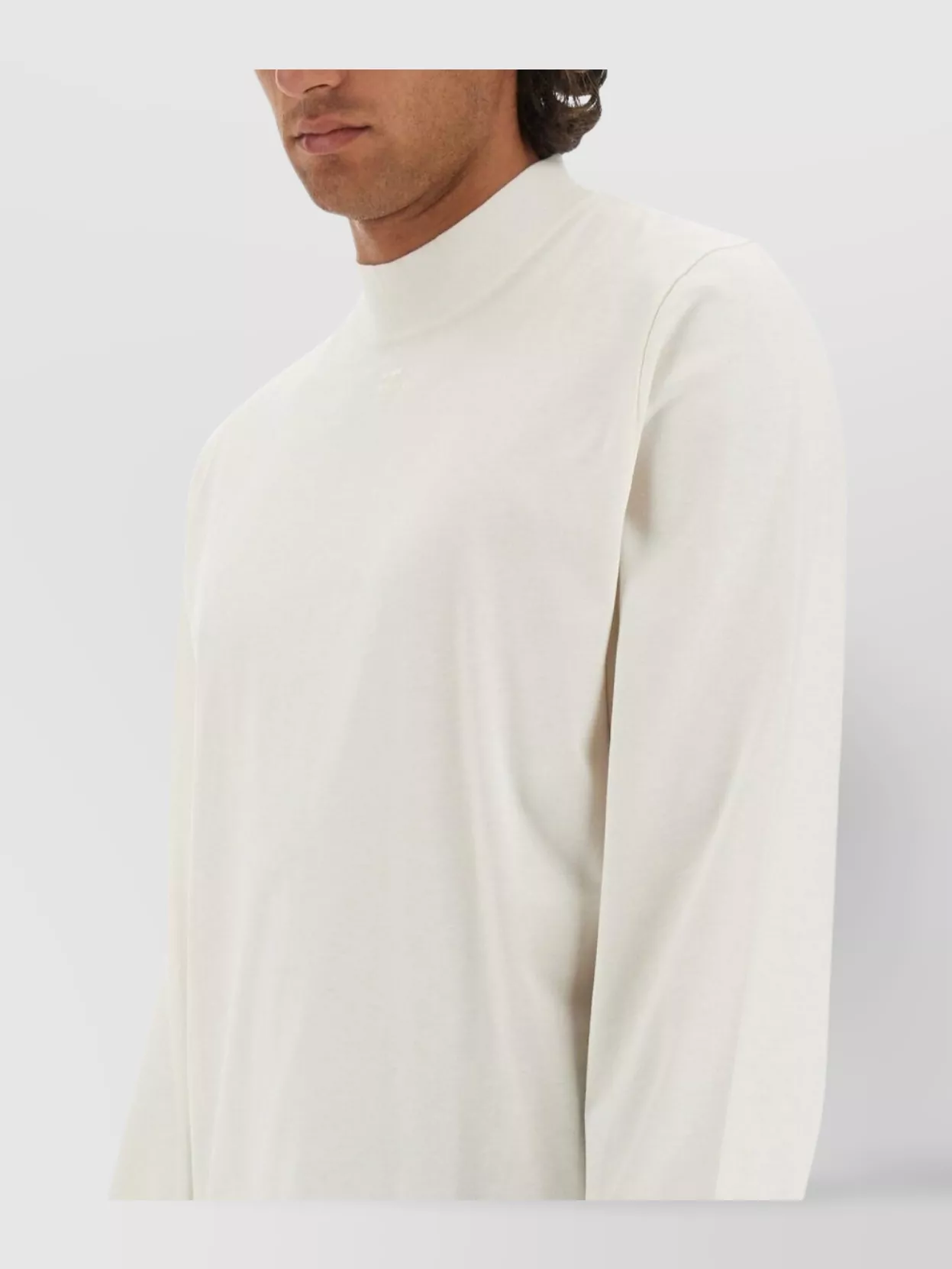 Courrèges Logo Crew Neck T-Shirt Long Sleeves