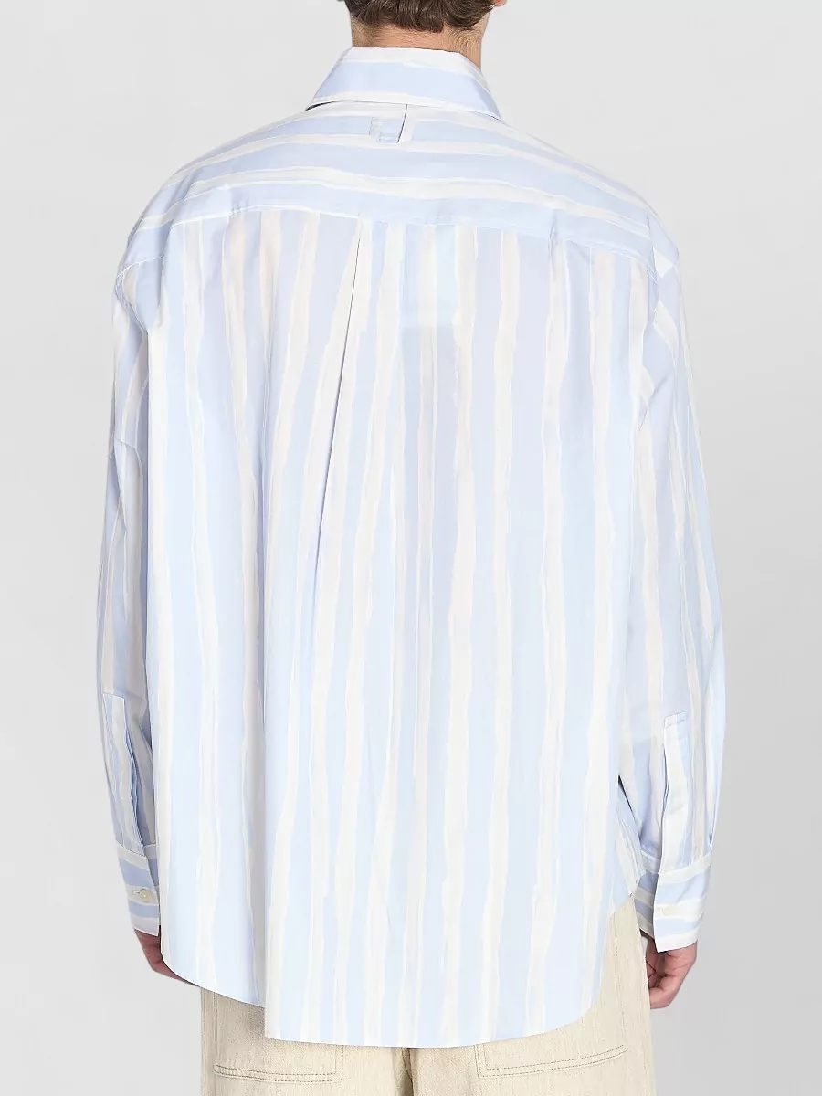 Jacquemus Striped Cotton Poplin Oversized Shirt
